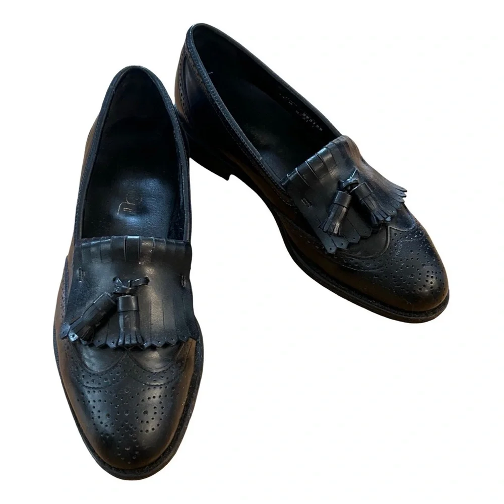 DEXTER Men’s Leather Tassel Dress Loafers in Black